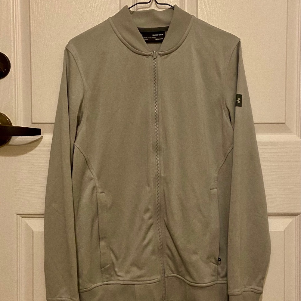 Grey Under Armour Zip-Up Sweater (S)
